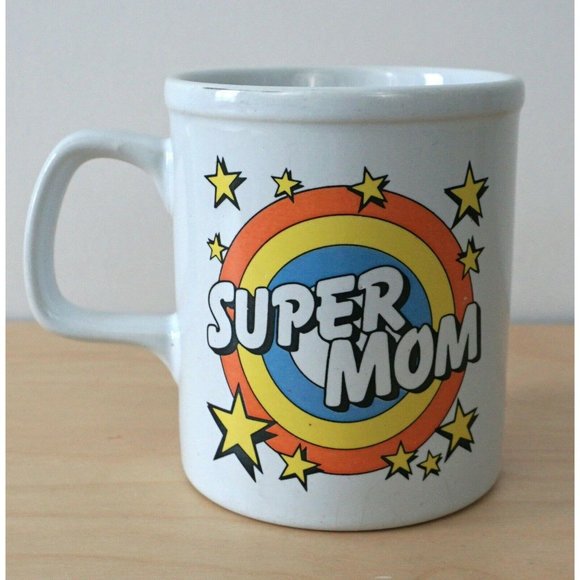 Last Chance! Vtg 80s Super Mom Japan Mother's Day Ceramic Coffee Tea Mug - Picture 2 of 5